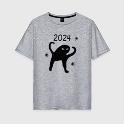 Женская футболка оверсайз 2024 - ъуъ мем