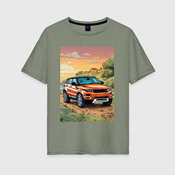 Футболка оверсайз женская Land rover evoque, цвет: авокадо