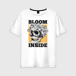Женская футболка оверсайз Bloom inside