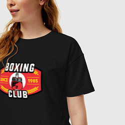 Футболка оверсайз женская Клуб боксёров, цвет: черный — фото 2