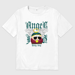 Футболка оверсайз женская Эрик Картман ангел, цвет: белый