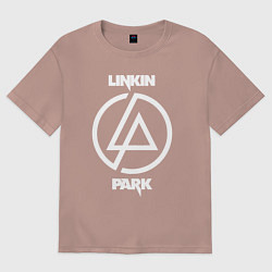 Футболка оверсайз женская Linkin Park logo, цвет: пыльно-розовый