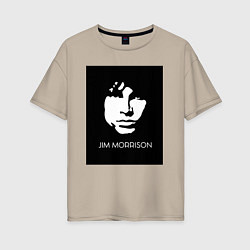 Женская футболка оверсайз Jim Morrison in bw