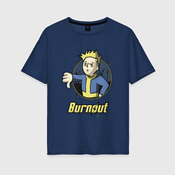 Женская футболка оверсайз Burnout - vault boy
