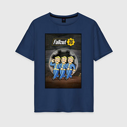 Женская футболка оверсайз Fallaut - vault boys