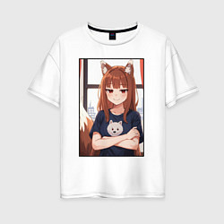 Футболка оверсайз женская Spice and Holo, цвет: белый