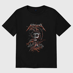 Футболка оверсайз женская Metallica bleeding me, цвет: черный