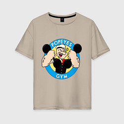 Женская футболка оверсайз Popeye GYM