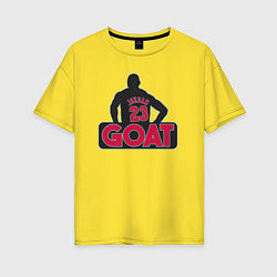 Футболка оверсайз женская Jordan goat, цвет: желтый
