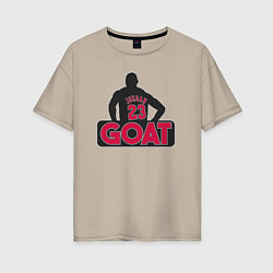 Футболка оверсайз женская Jordan goat, цвет: миндальный