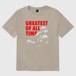 Футболка оверсайз женская Jordan greatest of all time, цвет: миндальный