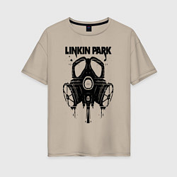 Женская футболка оверсайз Linkin Park - gas mask