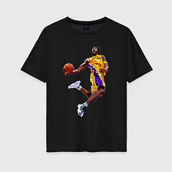 Футболка оверсайз женская Kobe Bryant dunk, цвет: черный