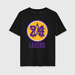 Футболка оверсайз женская 24 Lakers, цвет: черный