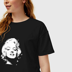 Футболка оверсайз женская Tribute to Marilyn Monroe, цвет: черный — фото 2