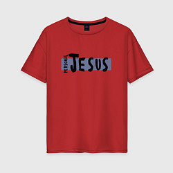 Женская футболка оверсайз Depeche Mode - personal jesus logo