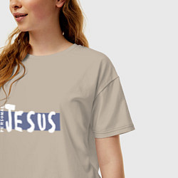 Футболка оверсайз женская Depeche Mode - personal jesus logo, цвет: миндальный — фото 2