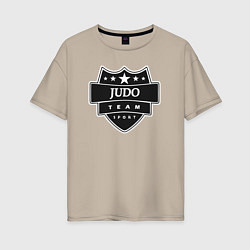 Женская футболка оверсайз Команда дзюдо