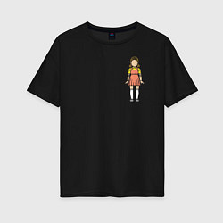 Женская футболка оверсайз Кукла из Игры кальмара