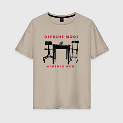 Женская футболка оверсайз Depeche Mode - Table skull