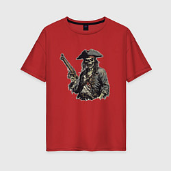 Женская футболка оверсайз Призрачный пират