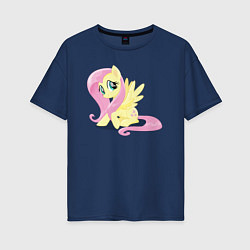 Женская футболка оверсайз Флаттершай из My Little Pony в кино