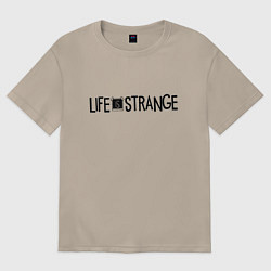 Женская футболка оверсайз Лайф из стрендж лого