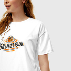 Футболка оверсайз женская Dream basketball, цвет: белый — фото 2