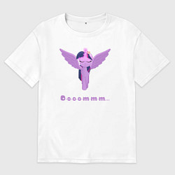 Футболка оверсайз женская Твайлайт Спаркл в медитации, цвет: белый