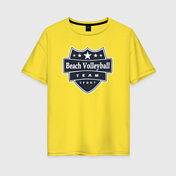 Женская футболка оверсайз Beach volleyball team
