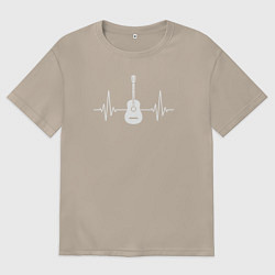 Женская футболка оверсайз Пульс гитарки