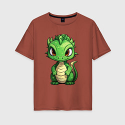Женская футболка оверсайз Маленький дракон 2024