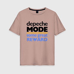 Футболка оверсайз женская Depeche Mode - Some Great Reward, цвет: пыльно-розовый