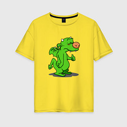 Женская футболка оверсайз Просто дракон 2024