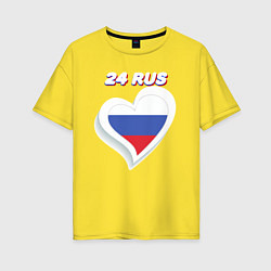 Женская футболка оверсайз 24 регион Красноярский край