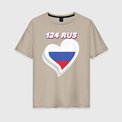 Женская футболка оверсайз 124 регион Красноярский край