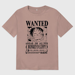 Женская футболка оверсайз Первая листовка Луффи Ван Пис