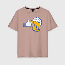 Женская футболка оверсайз Beer like