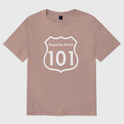 Футболка оверсайз женская Depeche Mode - 101, цвет: пыльно-розовый