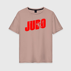 Женская футболка оверсайз Judo red