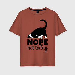 Женская футболка оверсайз Nope - not today