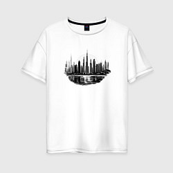 Женская футболка оверсайз Город Дубай