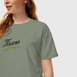 Футболка оверсайз женская Тайга, цвет: авокадо — фото 2