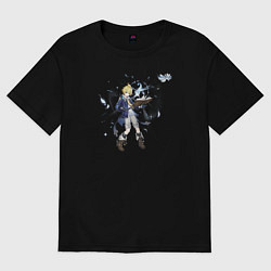 Футболка оверсайз женская Мика Шмидт из Геншин Импакт, цвет: черный