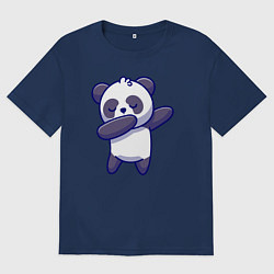 Женская футболка оверсайз Dabbing panda