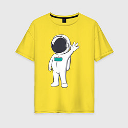 Женская футболка оверсайз Привет от космонавта
