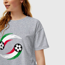 Футболка оверсайз женская Итальянские мячи, цвет: меланж — фото 2