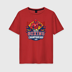 Женская футболка оверсайз Boxing championship