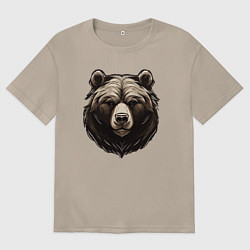 Футболка оверсайз женская Хозяин тайги, цвет: миндальный