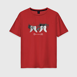 Футболка оверсайз женская Depeche Mode - Memento mori tour merch, цвет: красный